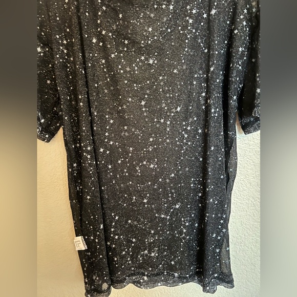 SOLD-- Oversized Tee - See Through Mesh Sheer astrology constellation - Size M - Picture 8 of 10